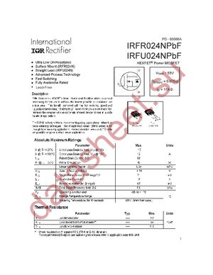 IRFU024NPBF datasheet  